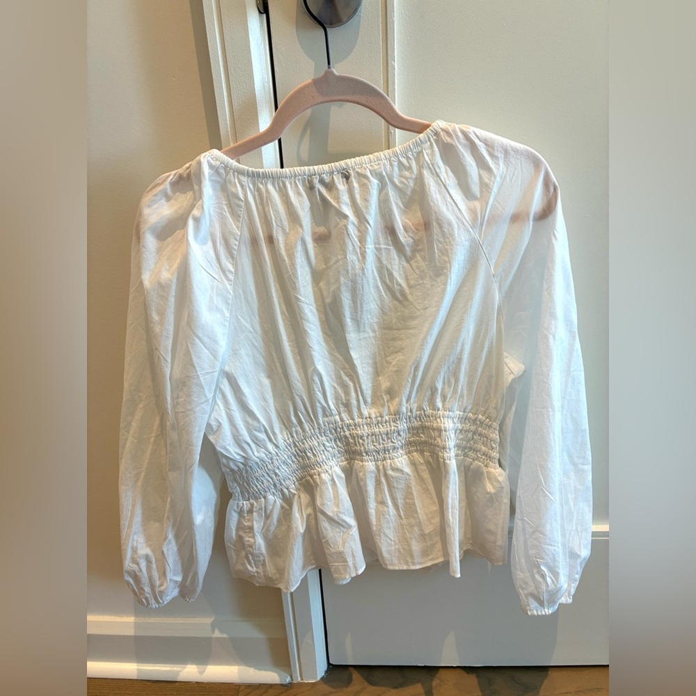 J. Crew NWT Women's White Top size medium - Picture 2 of 6